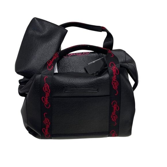 NWT Y2K Ed Hardy Love Kills Slowly Weekender Overnight Travel tote skull flowers - Picture 2 of 10